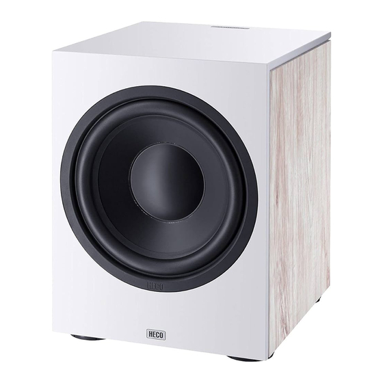 Heco AURORA SUB 30A Owner's Manual/Warranty Document