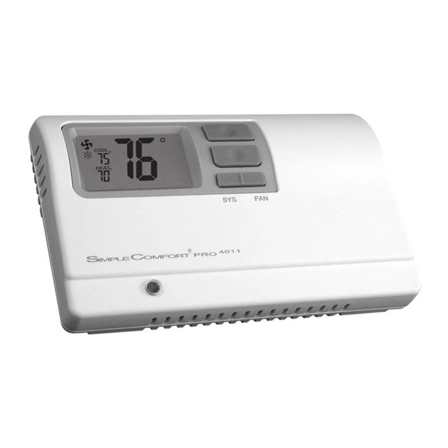 ICM Controls SC4011 - Non-Programmable Electronic Thermostat Manual