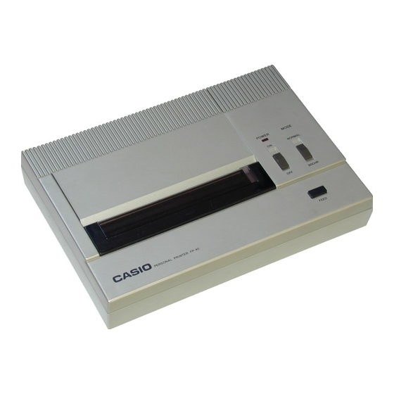 Casio FP-40 Owner's Manual