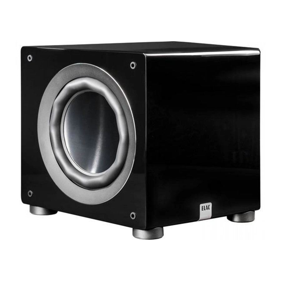 ELAC DS1000, DS1200 - Dual Reference Series Subwoofer Manual