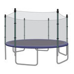 SkyBound STRAIGHT POLE TRAMPOLINE NET WITH HANDLED CAPS Assembly And Installation Manual
