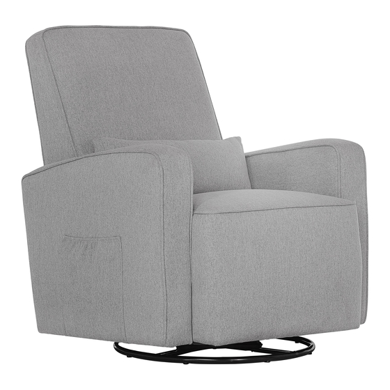Evolur HOLLAND UPHOLSTERED SWIVEL GLIDER Owner's Manual