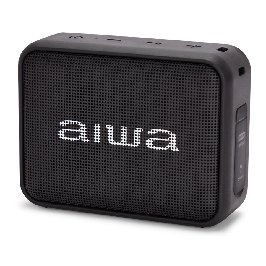 Aiwa BS-200BK, BS-200RD - Portable Speaker Manual