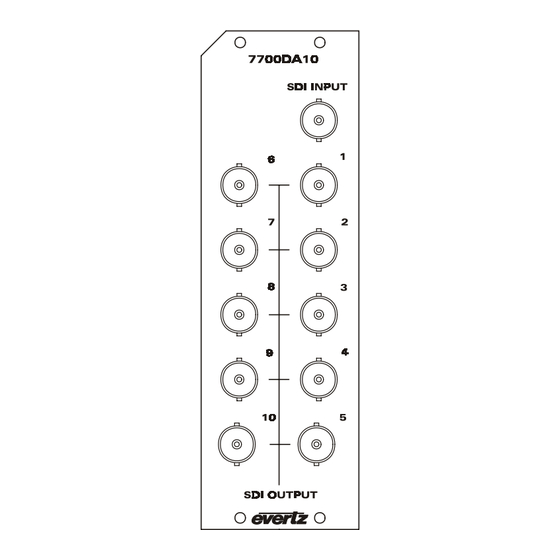 evertz 7700DA10 Series Manual