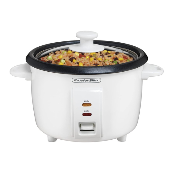 Proctor-Silex Rice Cooker And Steamer Instructions Manual
