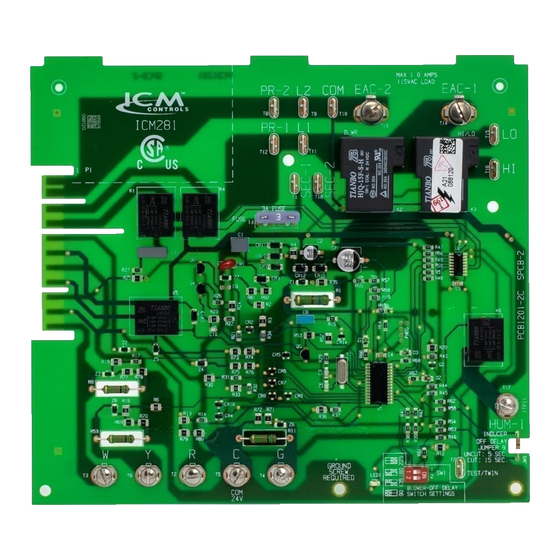 ICM Controls ICM281 Quick Start Manual
