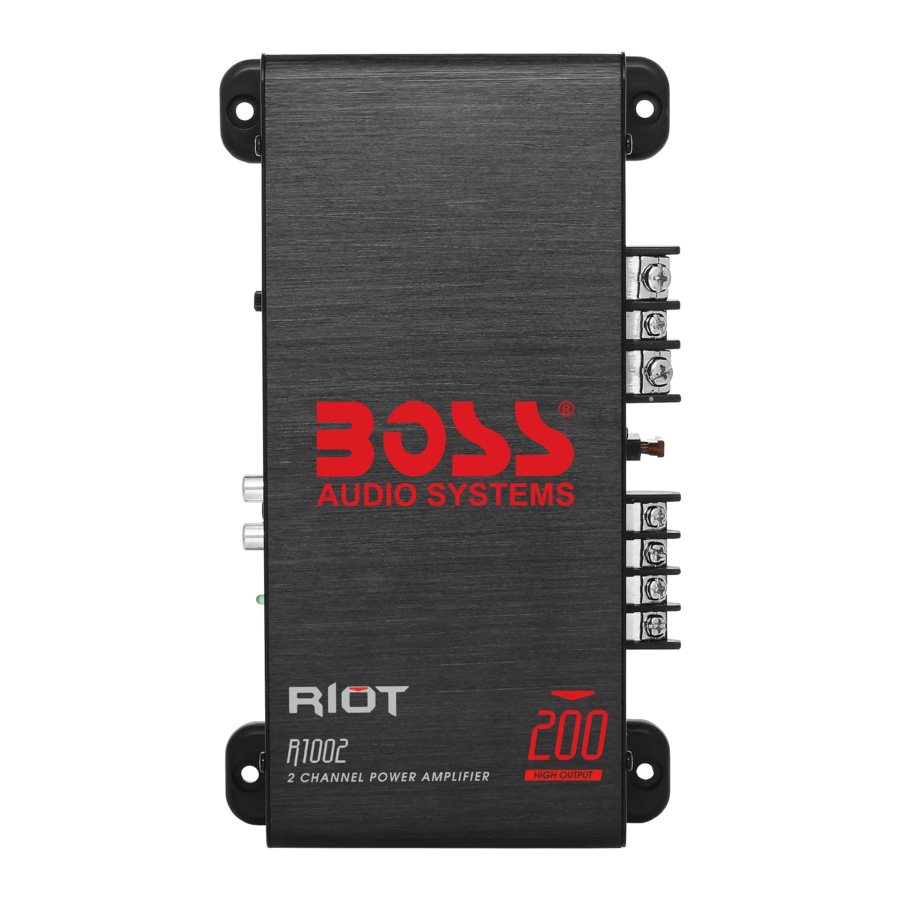 Boss Audio Systems R1002, R1004 - Audio Amplifier Manual