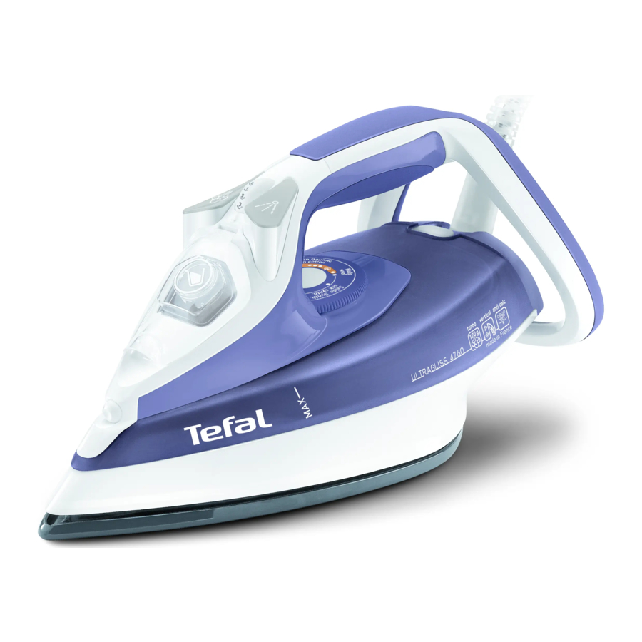 TEFAL ULTRAGLIDE, ULTRAGLISS FV4780 / FV4760 / FV4761 Manual