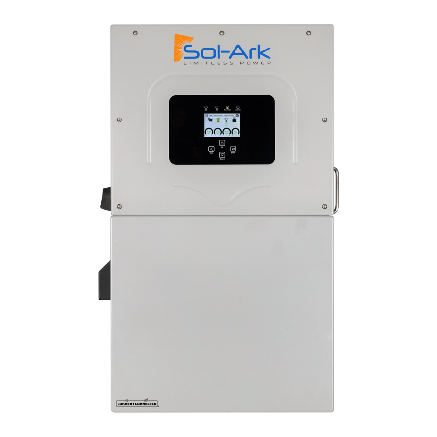 sol-ark 15K, 12K, 8K, 5K Manual