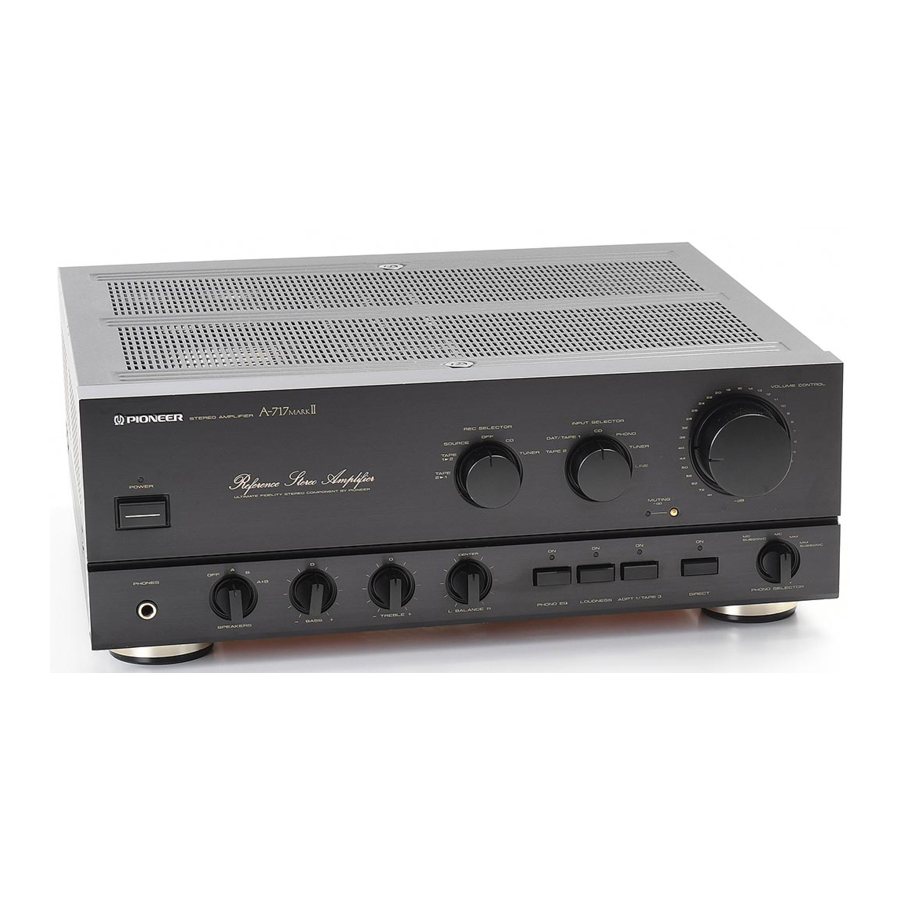 Pioneer A-616 MARK II, A-717 MARK II Manual