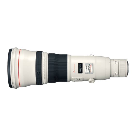 Canon EF 800mm f/5.6L IS USM Instruction