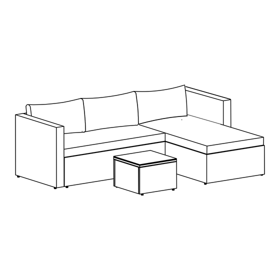 Marquee 3 PIECE LAMAI WICKER CORNER SOFA Assembly Instructions Manual