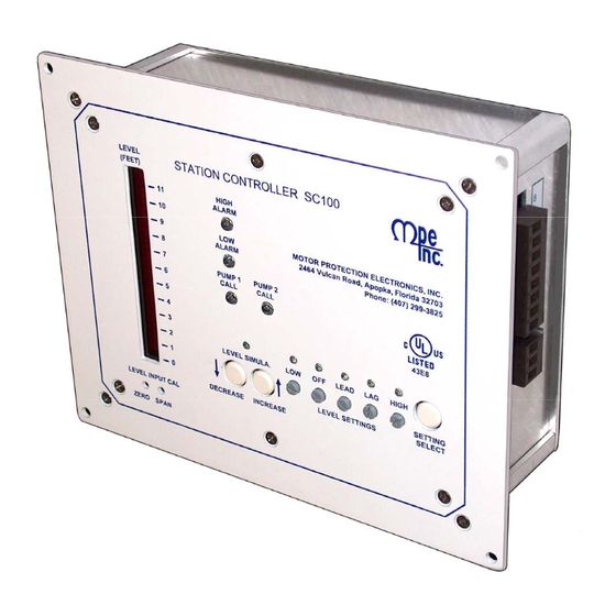 MPE SC100 Instruction Manual