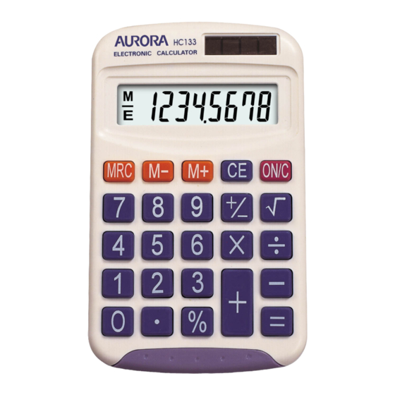 Aurora HC133 Specifications