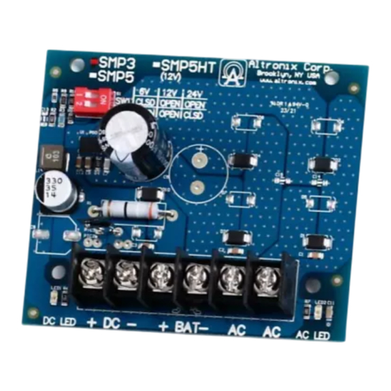Altronix SMP3 Installation Manual