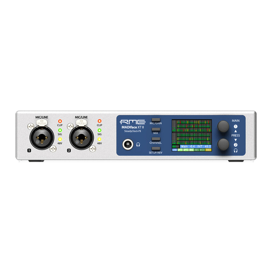 RME Audio MADIface XT II Manuals
