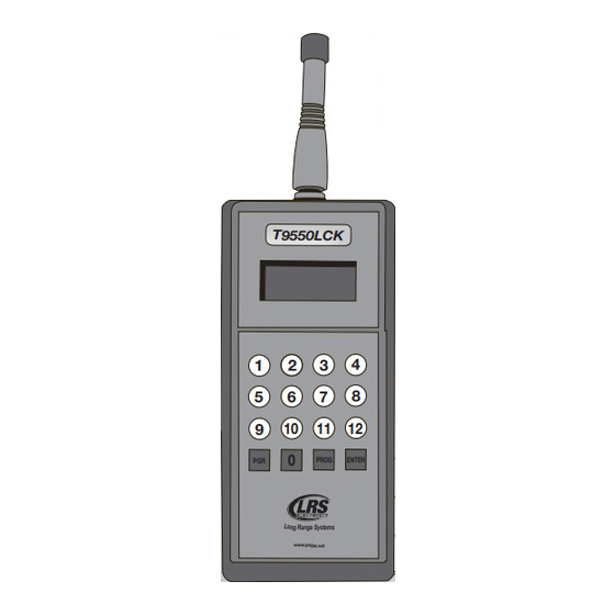 LRS T9550 LCK Paging System Transmitter Manuals