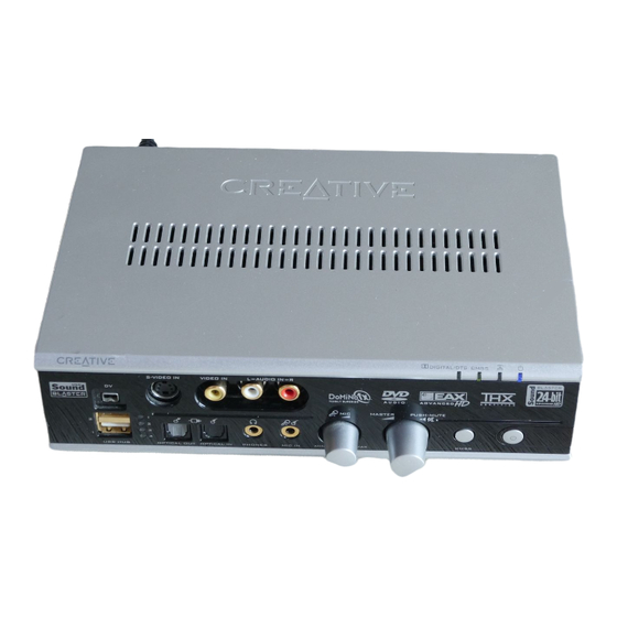 Creative Sound Blaster Audigy 2 ZS User Manual