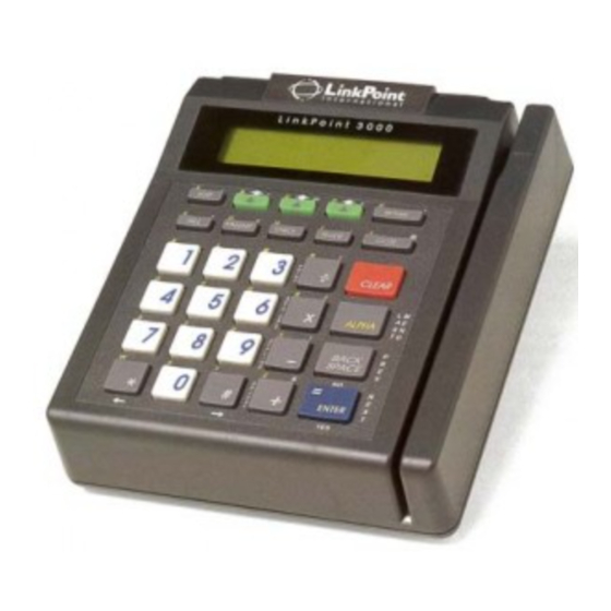First Data nashville linkpoint 3000/aio Quick Reference Manual