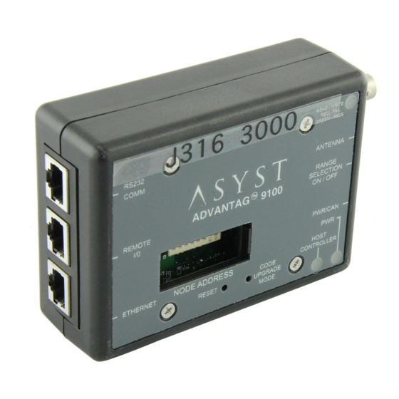 Asyst Technologies Advantag 9100 Technical Manual