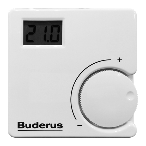 Buderus RT20 RF Installation & Operation Instructions