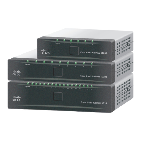 Cisco SD205 Quick Start Manual
