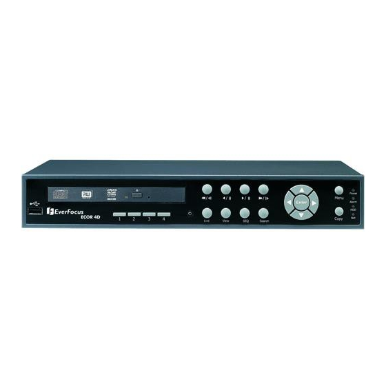 EverFocus Ecor 4 Quick Reference Manual