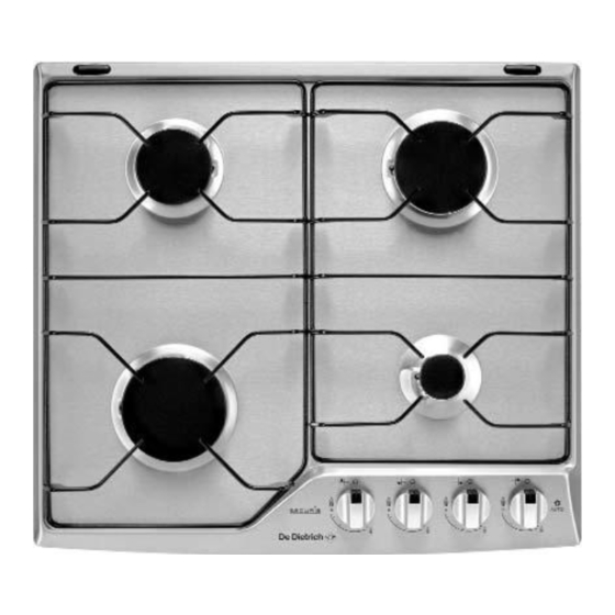 DeDietrich DTE410 Manual For Installation And Use