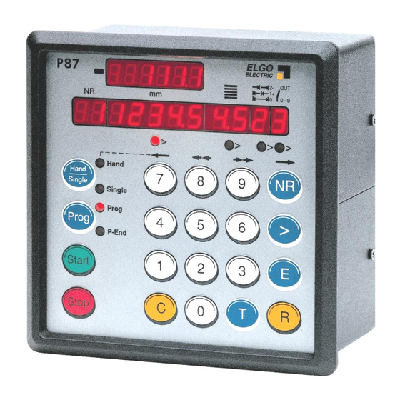 ELGO Electric P8721-000-R SERIES Manual