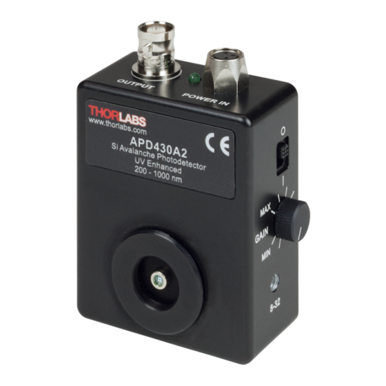 THORLABS APD430A2 Operation Manual
