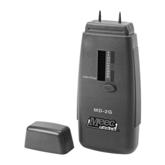 Meec tools MD-2G Moisture Meter Manuals