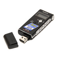 Sony ICD-UX70 - 1 GB Digital Voice Recorder Quick Start Manual