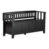 Simpli Home WyndenHall Brooklyn + Max ENTRYWAY STORAGE BENCH AX2370-W Manual