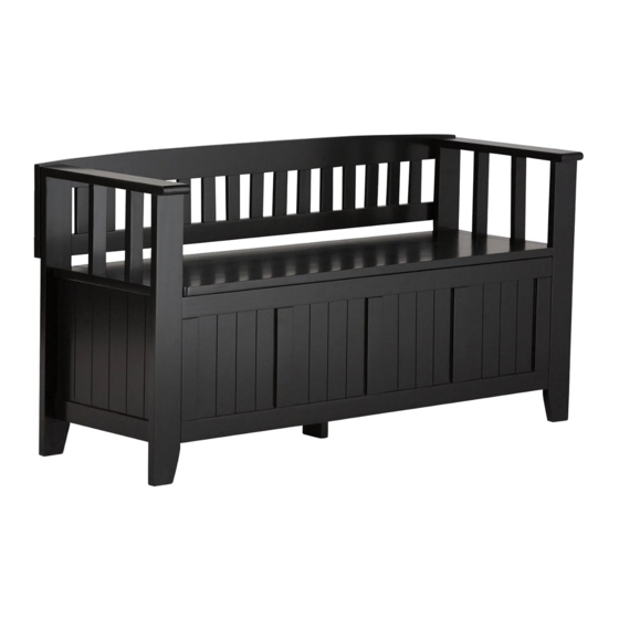 Simpli Home WyndenHall Brooklyn + Max ENTRYWAY STORAGE BENCH AX2370-W Manual