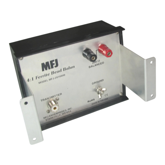 MFJ -918WM Instruction Manual