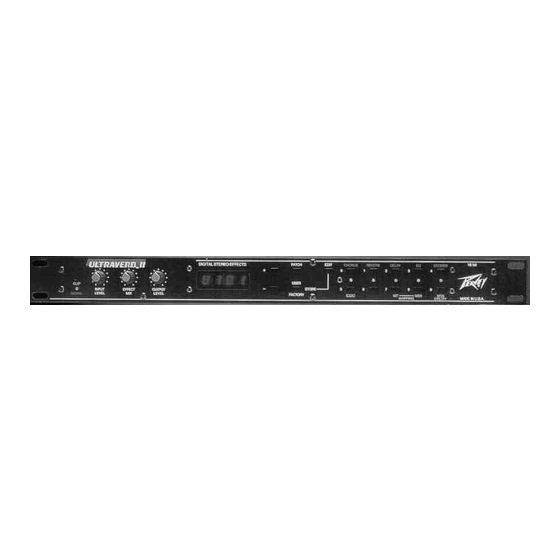 Peavey UltraVerb II Operating Manual