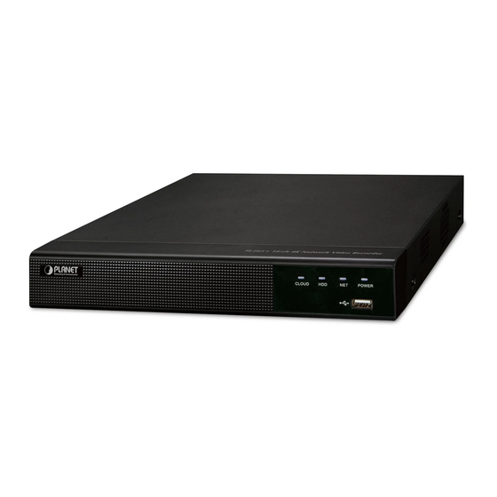 Planet NVR-1600 Quick Installation Manual