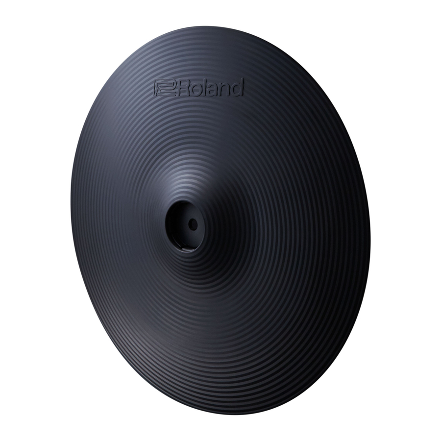 Roland CY-13R, CY-12C - V-CYMBAL RIDE, CRASH Manual