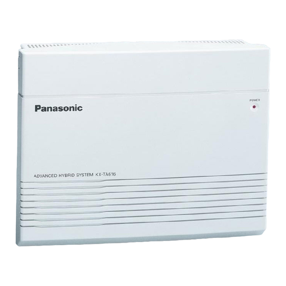 Panasonic KXTA308 - ANALOG PBX Installation Manual