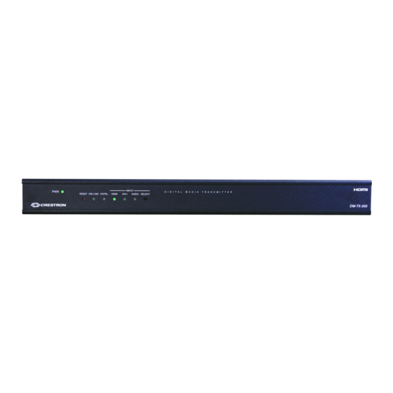 Crestron DigitalMedia DM-TX-300N Operation Manual