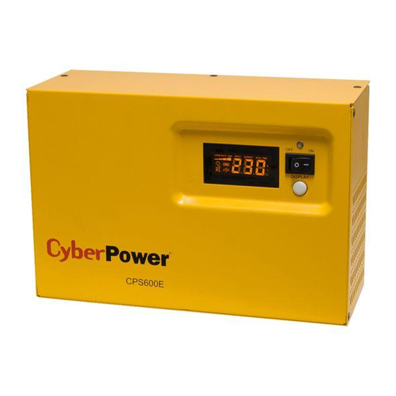 CyberPower CPS600E User Manual