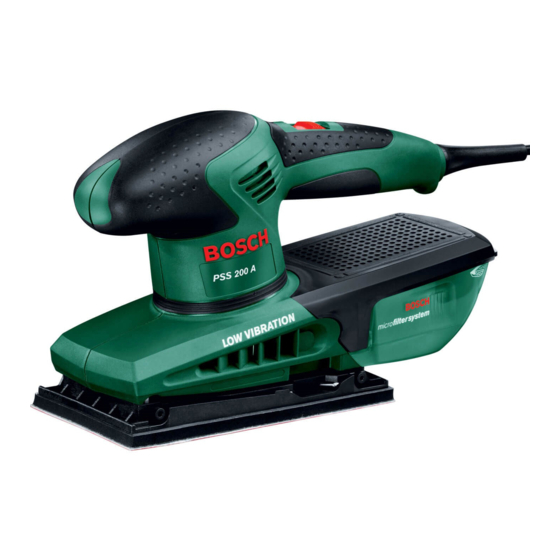 Bosch PSS 190 AC Operating Instructions Manual