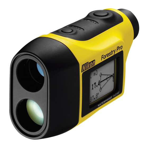 Nikon Forestry Pro Instruction Manual