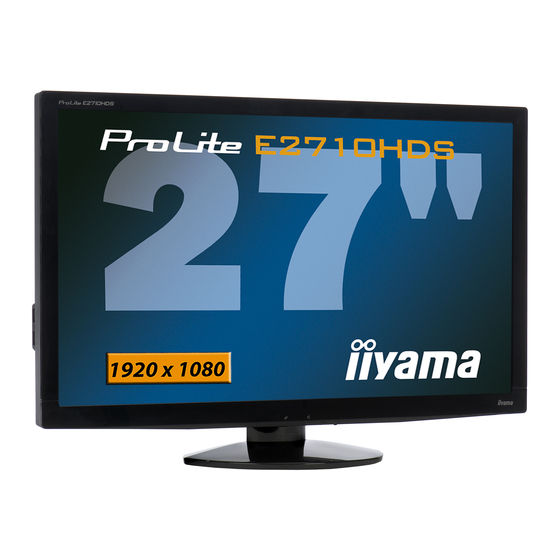 IIYAMA ProLite E2710HDS Manuals