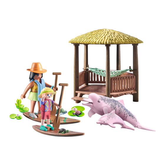 PLAYMOBIL Wiltopia Paddle boards and pink dolphins 71143 Assembly Instruction Manual