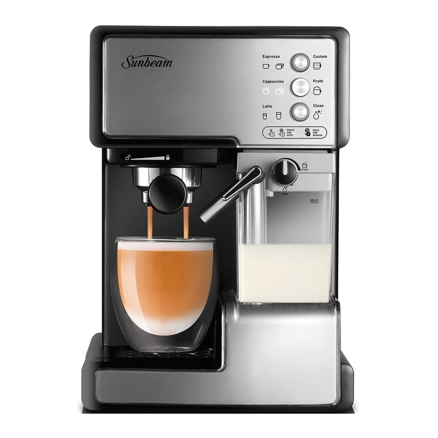 Sunbeam Cafe Barista EM5000 Espresso Machine Manual ManualsLib