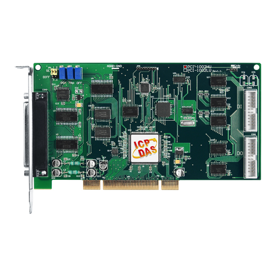 ICP DAS USA PCI-1002 Series User Manual