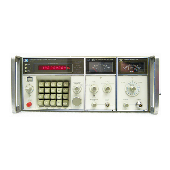 User Manuals: HP 8660C Synthesized Signal Generator