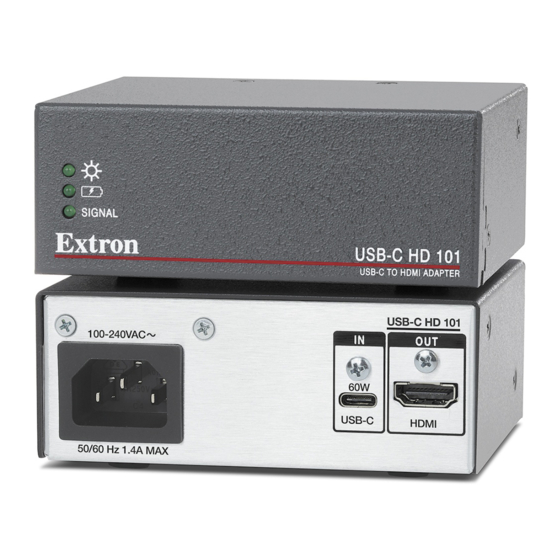 Extron electronics USB-C HD 101 Setup Manual