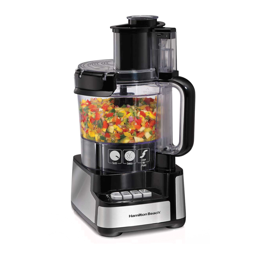 Hamilton Beach Stack & Snap Food Processor 70725 Manual